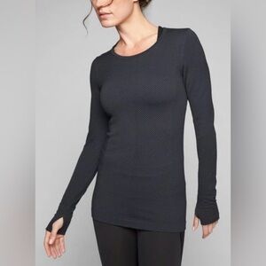 Athleta Ribbed Long Sleeve Top. Size M